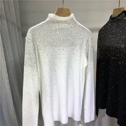 New In Autumn Winter Bling Knitwear Pullover Women's Sweater Long Sleeve Knitted Pull Femmes Woman Clothing