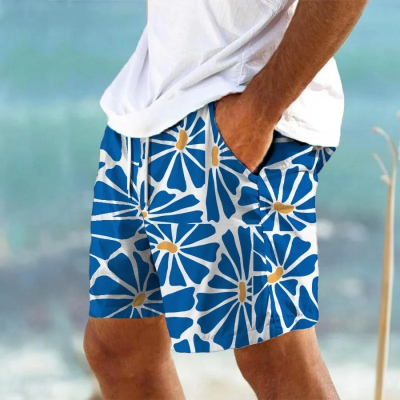 

Короткие брюки с 3D принтом цветочных растений для мужчин, забавные плавки с красочным рисунком растений, гавайские повседневные пляжные шорты для уличного серфинга