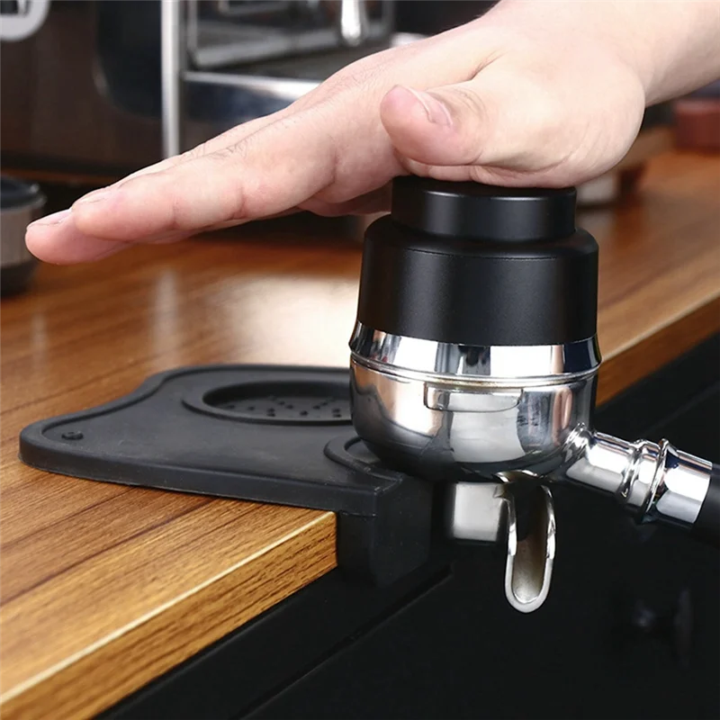 

A61I 1Pcs Coffee Tamper Hammer Coffee Accessories With Calibrated Spring Loaded 304 Stainless Steel Espresso Fittings