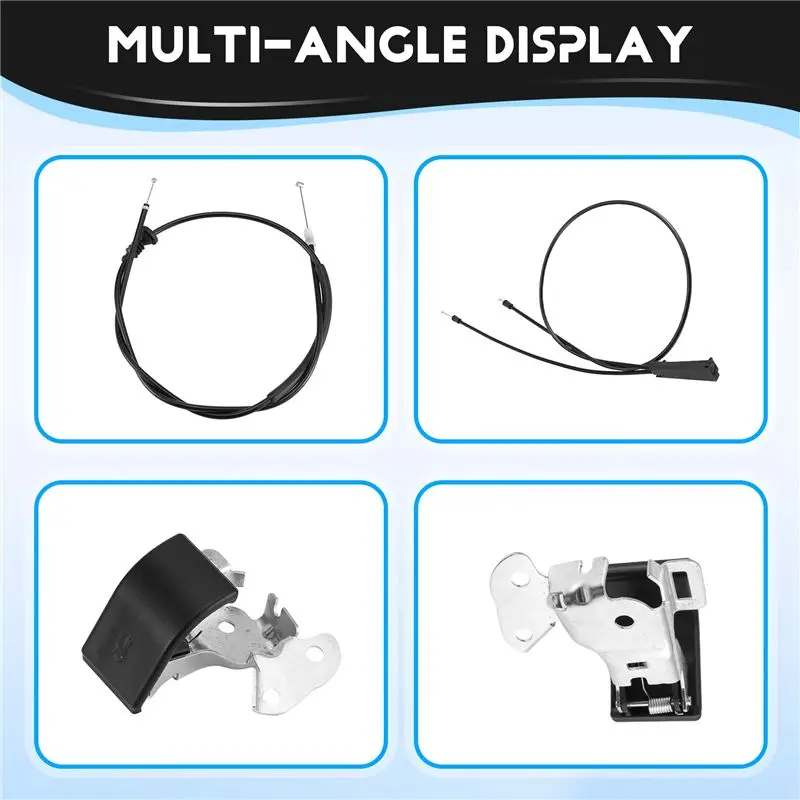 ABHX-Car Hood Release Cables And Handle Set For Mini Cooper R55 R56 R57 R58 R59 2007-2015 51232751378 51237148865 51237149591