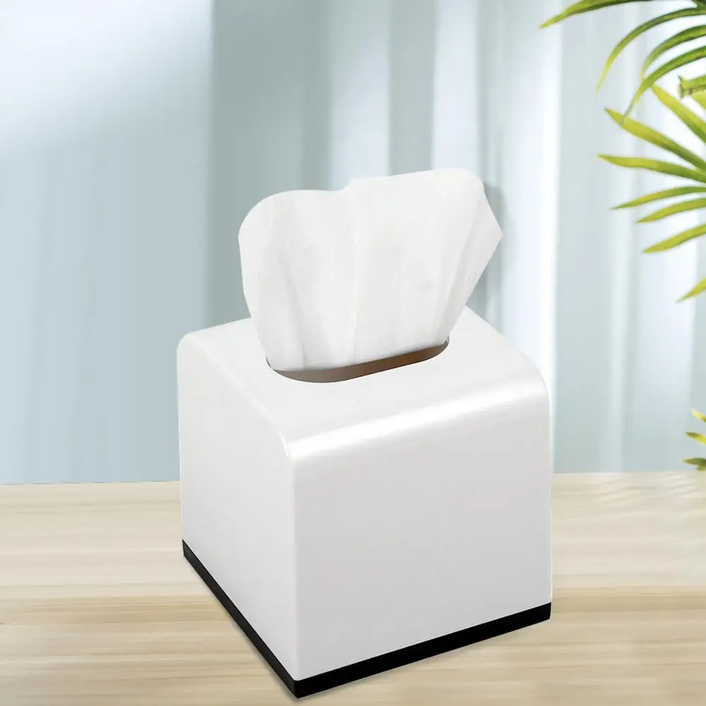 Stylish Tissue Container Decorative Cube Tissue Holder Dispenser with Capacity Durable Construction Solid for Easy for Home