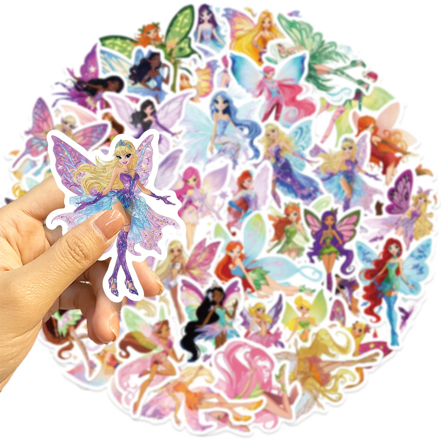 

10/50PCS Butterfly Fairy Aesthetics Graffiti Stickers Kawaii Cartoon Decal For Laptop Guitar Phone Skateboard Helmet Kid Toys