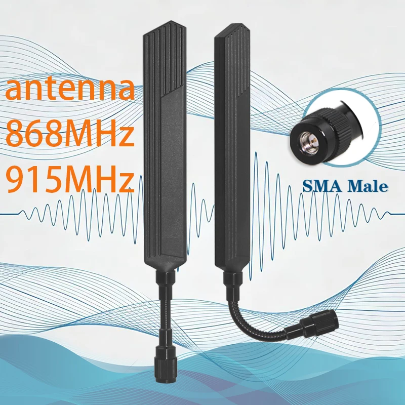 

LoRa 868MHz Antenna Gooseneck Spring style Omni Long Range Meshtastic 915MHz Antenna SMA Male 10DBi for HaLow Application