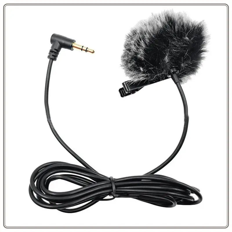 ميكروفون Lavalier موثوق به 3.5 مم + طقم غطاء مقاوم للرياح، ميكروفون Lavalier بمشبك على ميكروفونات خارجية لميكروفون DJI 1