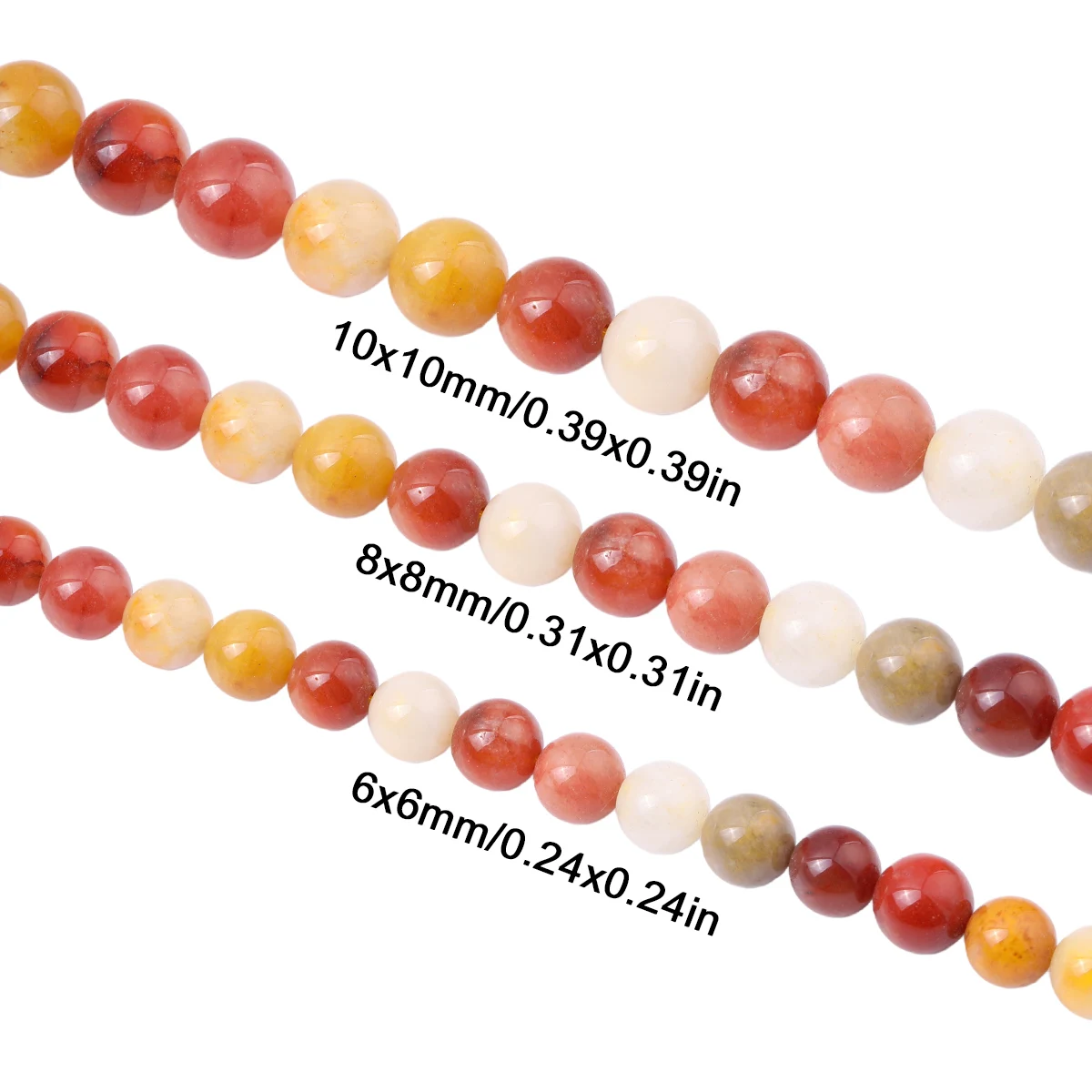 6-10mm Golden Silk Jade Honey Orange Handmade DIY Jewelry Beads Loose Bead for Necklaces Bracelets and Decorative Accessories