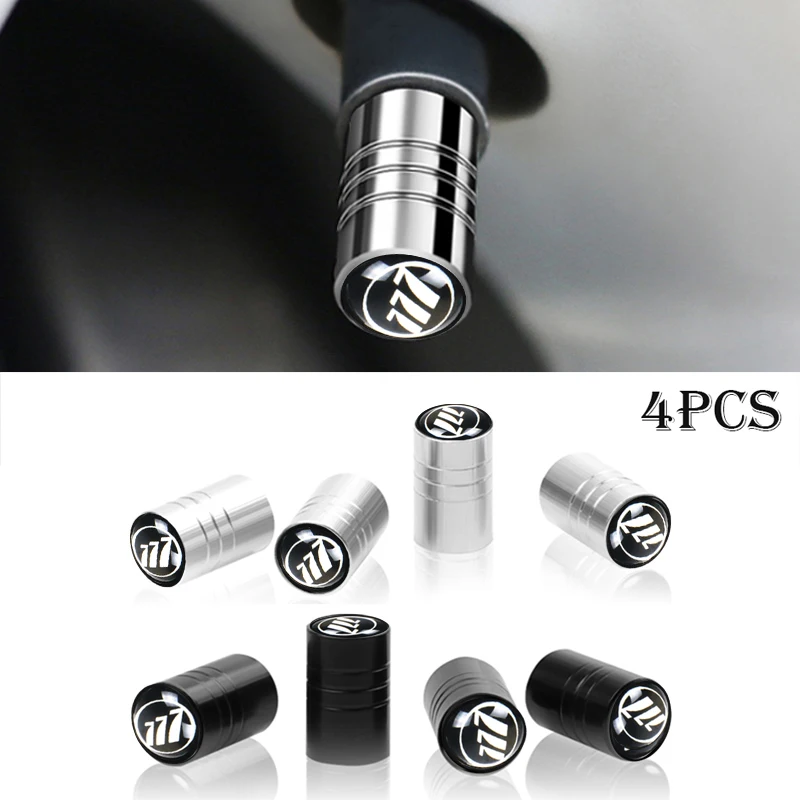 4pcs Car Tire Valve Metal Round Black and White Valve Cap Shape for Lifan solano x60 x50 Car Accessories