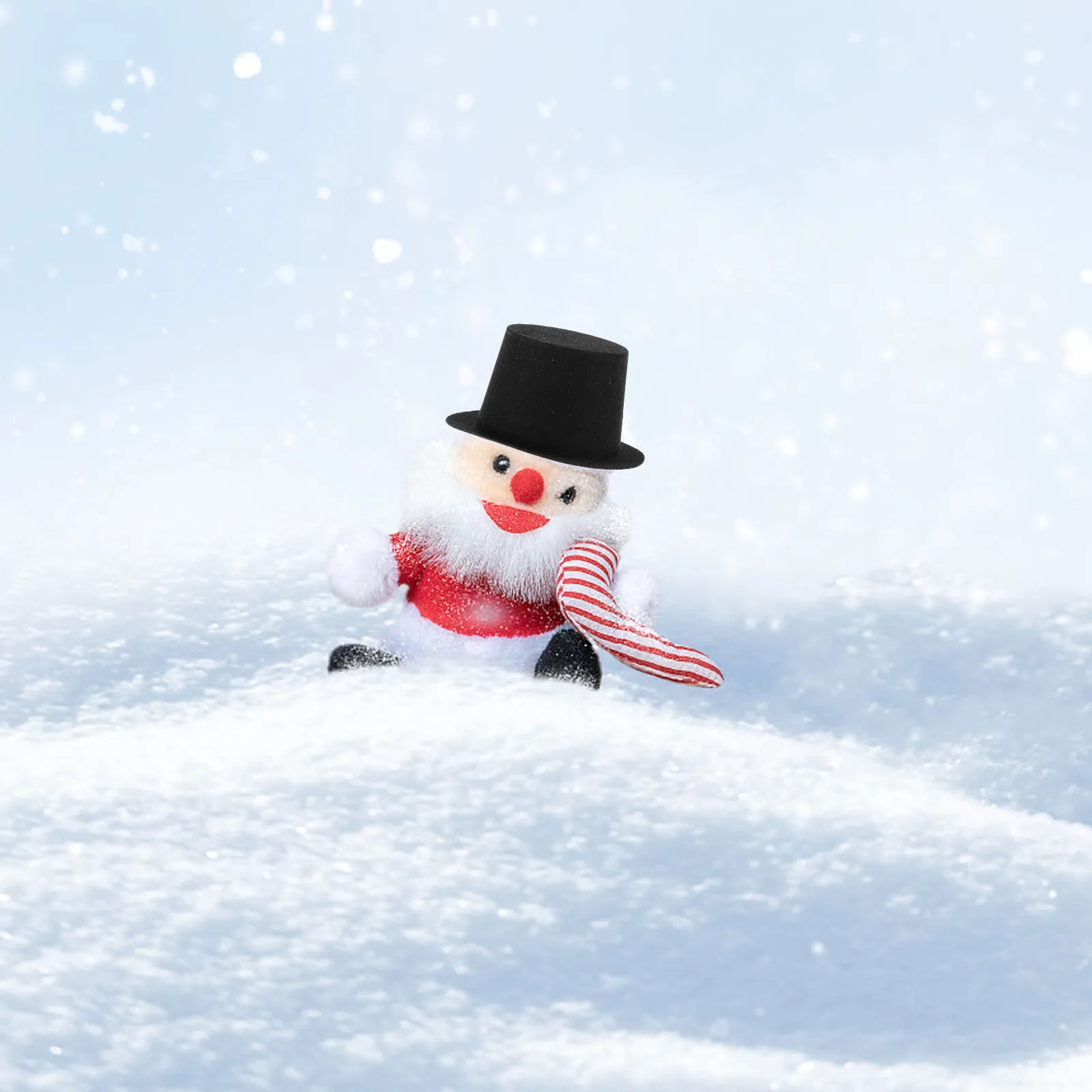 10Pcs Mini Black Top Hat Christmas Craft Kit DIY Festive Decorations Holiday Party Favors Home Desk Bookshelf Charm Ornaments