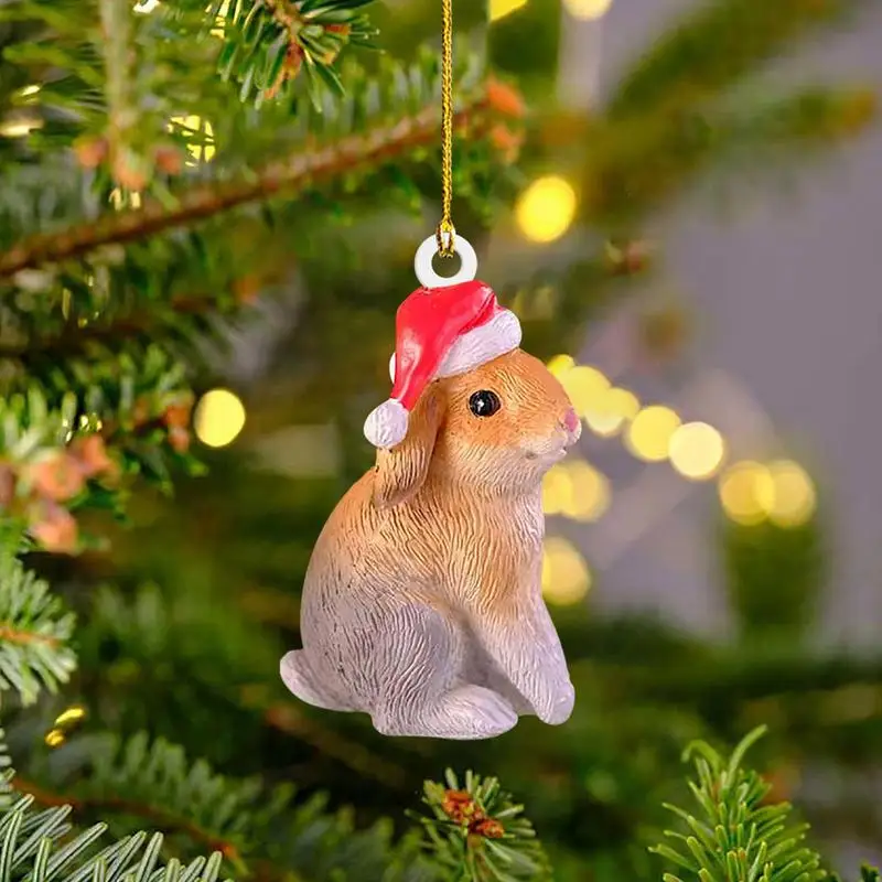 Weihnachten Eichhörnchen Kaninchen Elch Vogel Niedlichen Tier Ornamente Weihnachten Baum Hängen Anhänger Weihnachten Szene Hause Dekoration Requisiten