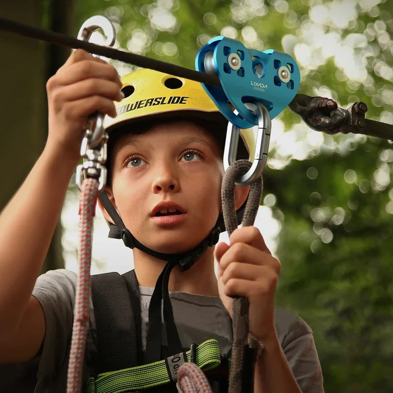 عجلات ألومنيوم بسحاب مزدوج السرعة لتسلق الصخور مجهزة بشرائح سرعة مزدوجة الأشخاص مناسبة لتسلق الجبال #2