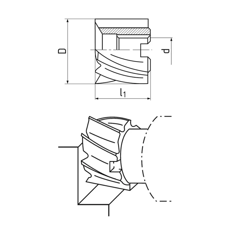 HSS 쉘 엔드밀 D40x20x16x12T / D63x30x27x16T / D80x45x27x8T / D100x50x32x12T 맞춤형 페이스 밀링 커터 호브 절삭 공구