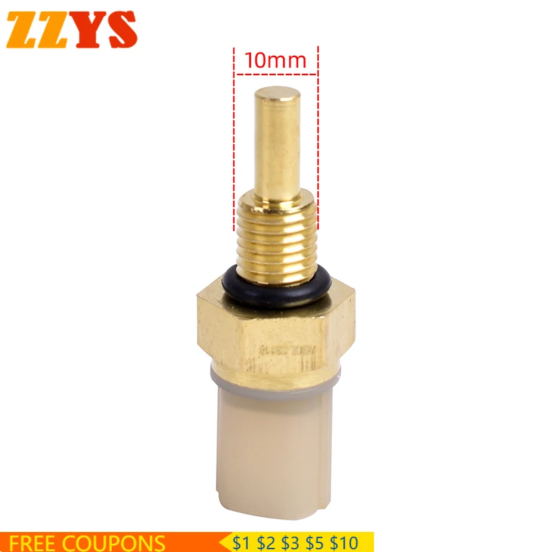 M10 10mm Motorcycle Single Water Tank Temperature Sensor Temperature Control Switch Assy Radiator Cooling Fan Thermo Sensor