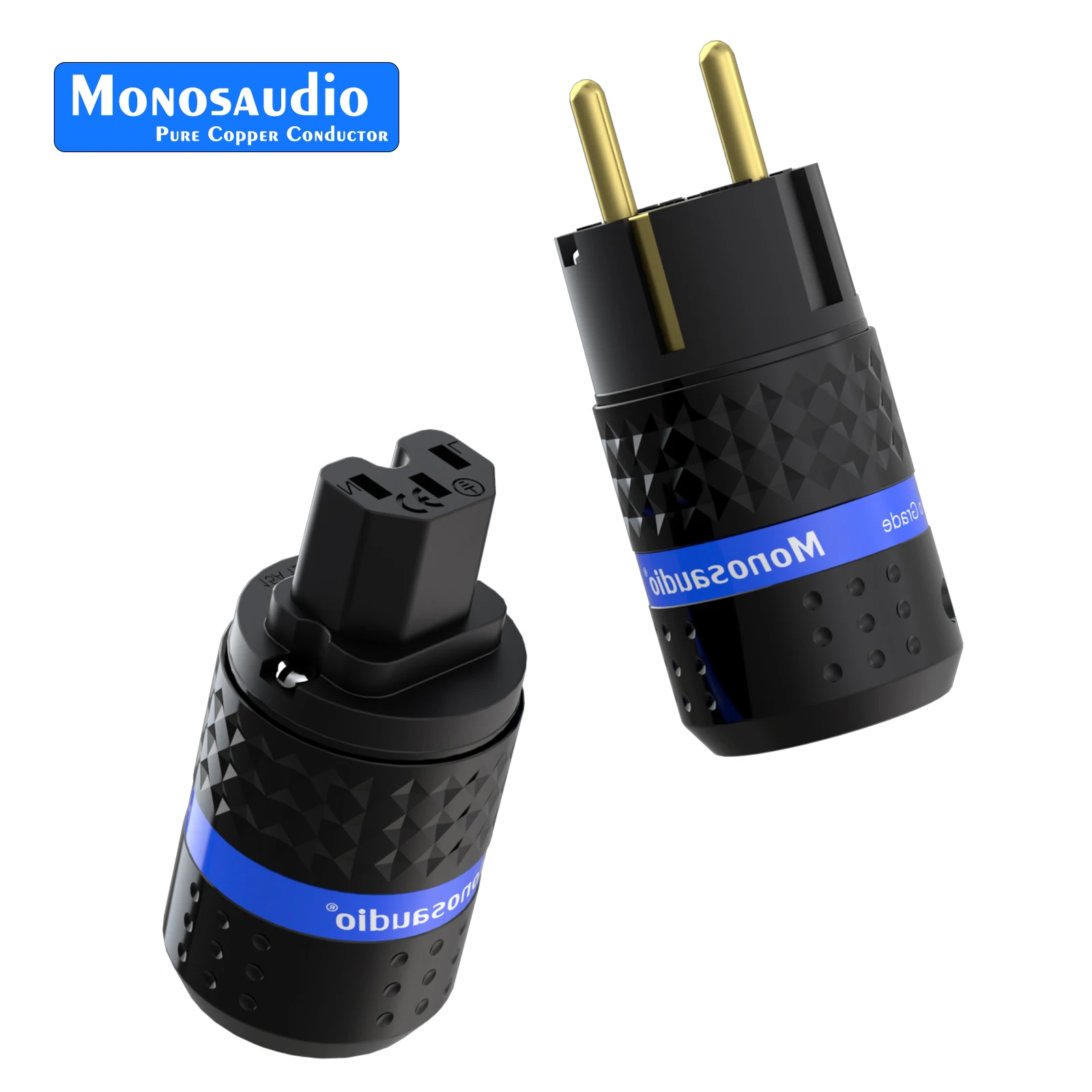 Штекер электропитания Monosaudio E102/F102 5N из чистой меди, европейский стандарт, разъем для кабеля электропитания, штекер IEC
