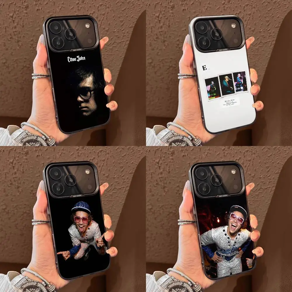 

E-Elton John Phone Case For iPhone 15,16,12,14,13,17,11,E,Max,Plus,Air,Pro,Mini Black Tpu Cover