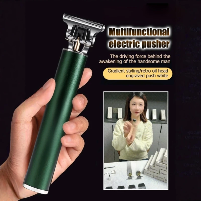 

Men's Professional Electric Hair Clipper Set USB Charging Waterproof Retro Hair Clipper Suitable for Various Hairstyles No Logo