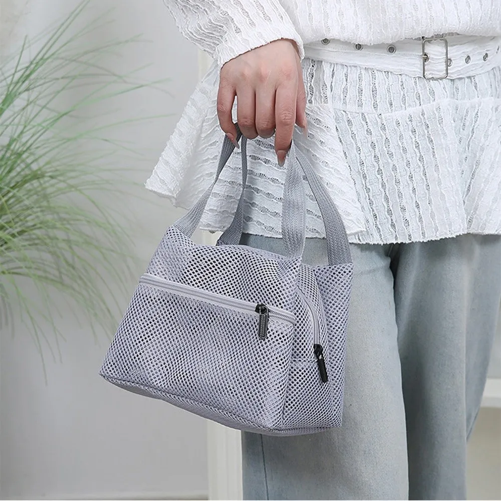 

Portable Mesh Beach Bag Multifunctional Large Capacity Shower Cosmetic Bag Clear Toiletries Organizer Travel Wash Bag Gym