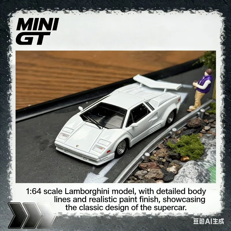 

MINI GT 1:64 # Модель автомобиля Lamborghini Contasti из сплава, 1134 детали, подарок для мальчиков на праздник, коллекционный предмет для взрослых, украшение для дома.