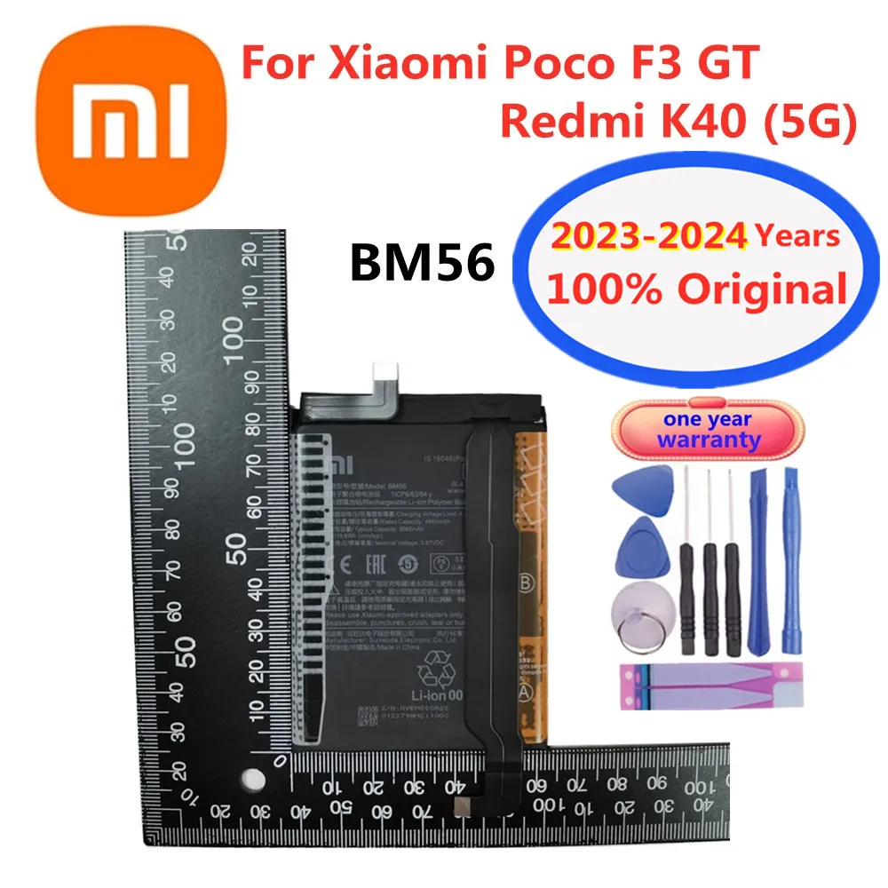 

5065mAh BM56 Original High Quality Battery For Xiaomi Mi Poco F3 GT Redmi K40 5G Gaming Phone Replacement Battery Bateria