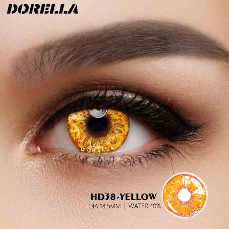 D\'ORELLA 1 Pair Colored Contact Lenses for Eyes Yearly Colored Lenses Contact Lenses Halloween Contact Lenses Cosplay Contacts