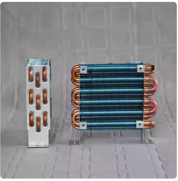CP3x6x120 Mini Air-Cooled Copper Tube Condenser with Finned Radiator & Fan – Mini Refrigerator Evaporator