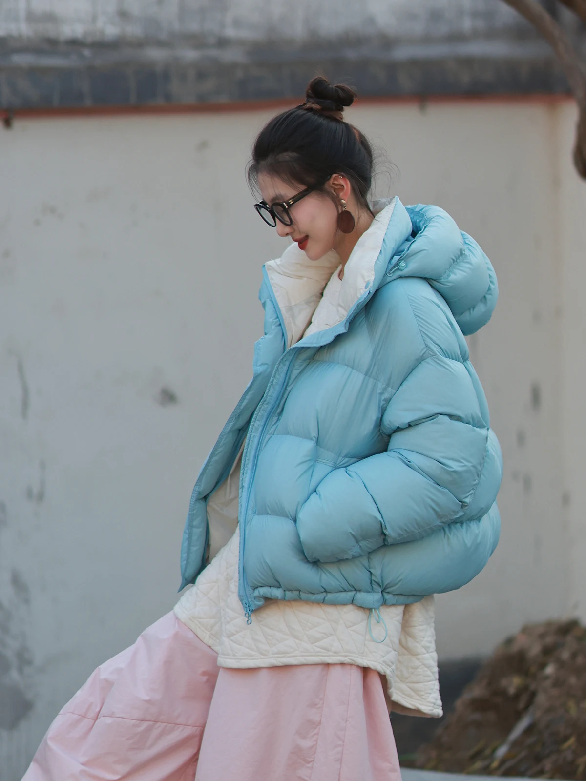 

Original Design Women's Winter Puffer Jaet Thi Warm Lightweight 95 White Du down Hooded Casual Sle Zipper Closure