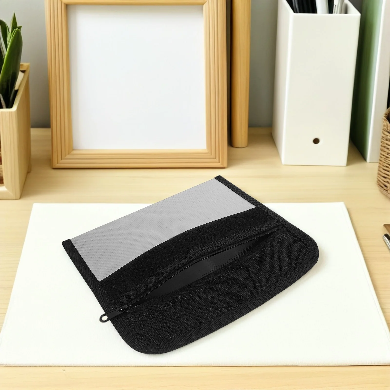 2Pcs Fireproof Safe Pouch - Waterproof Document Bag with Zipper - Flame Resistant Folder for Home Travel Use