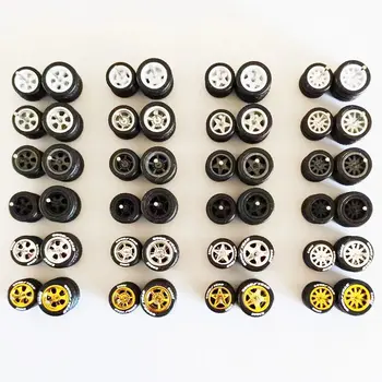10組1/64錯位輪轂,11mm/13mm,漸進式輪轂,前小後大,橡膠輪胎,適用於1:64模型車HW 10 最佳銷售 橡膠輪 - №8
