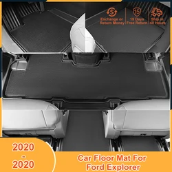 2020-2020 Left Hand Drive Floor Mats for Ford Explorer 6-Seat 7-Seat 2020 Accessories TPE Scratch Non-Slip Waterproof Foot Pad