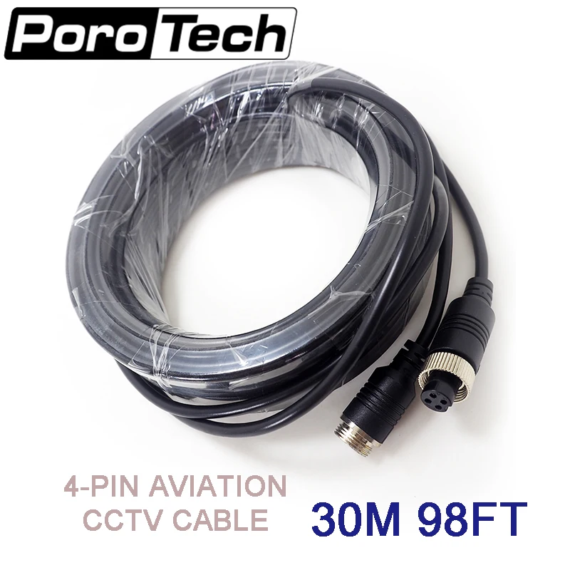 AC-30M 5pcs/lot 30M Audio Video Power Camera Cable 4-PIN Aviation Cable for CCTV Camera Cable Weatherproof professional