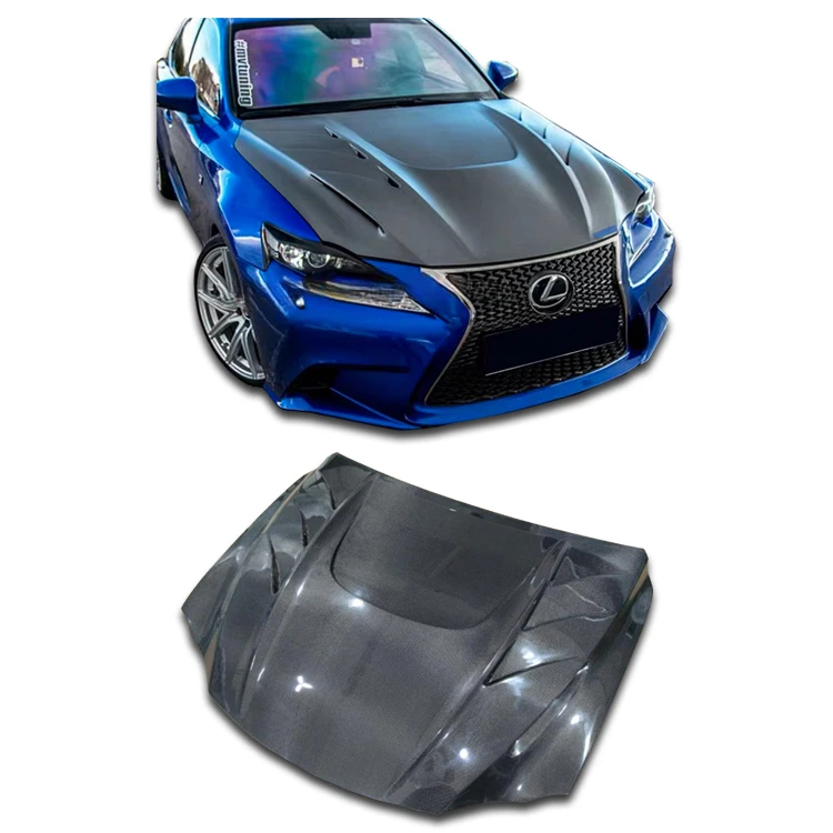 Carbon fiber hood 2013 and 2019 Lexus IS200 IS250 IS300 carbon fiber hood body kit