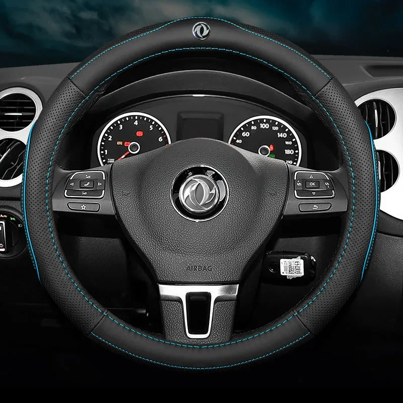 Car Genuine Leather Steering Wheel Cover for DFSK Glory 580 PRO Glory 500 ix7 S560 ix5 580 330 330S S370 Auto Accessories 2024