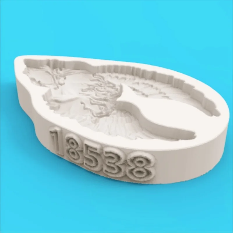 Mythical Pegasus Fondant Mold with Flying Wings Embossed Pattern Design Luxurious Artistic Style Dessert Fondant Chocolate Mold