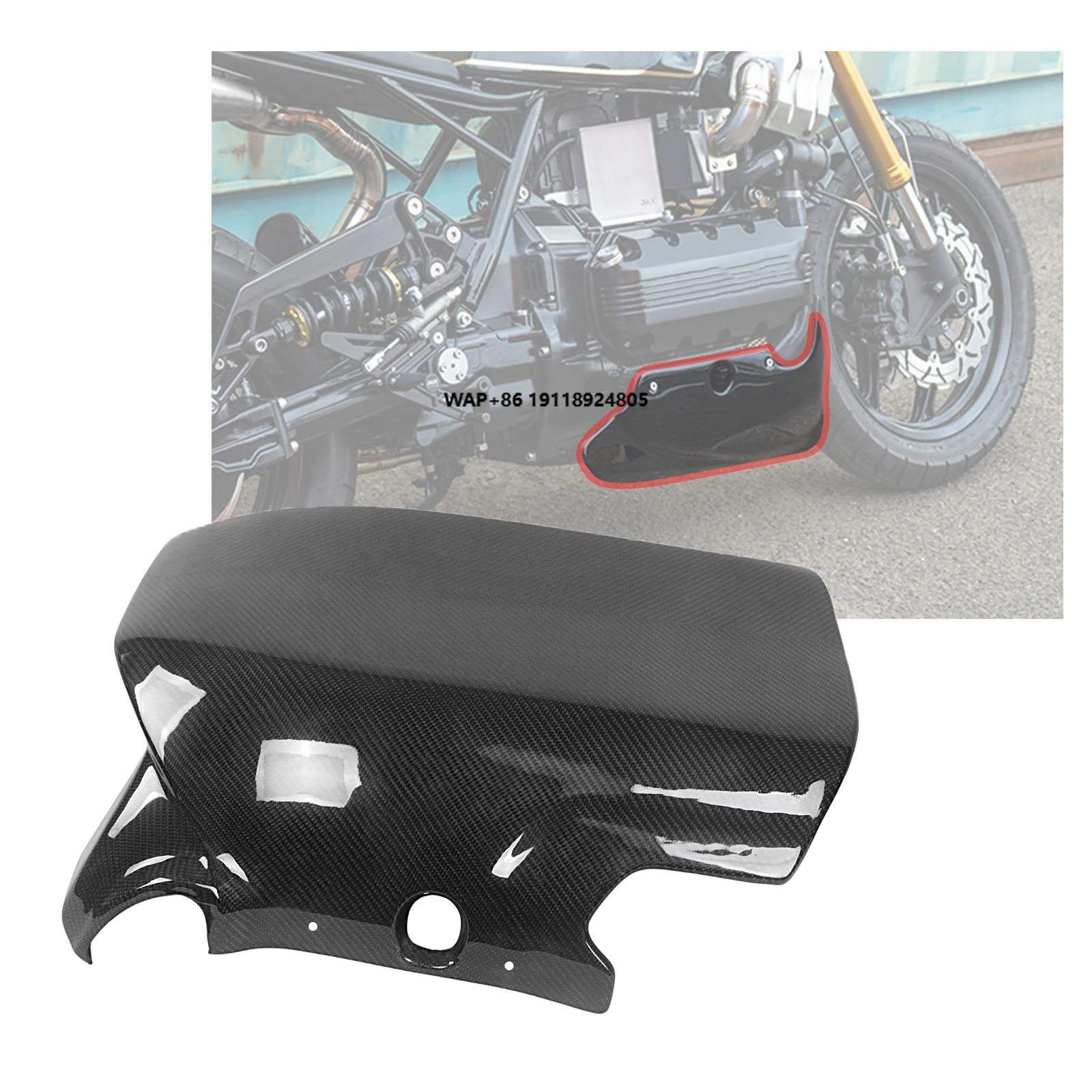 

Real Carbon Fiber Motorcycle Belly Pan for K100 Engine Spoiler Lower Fairing Accessories Front Spoiler