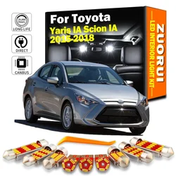 Zuorui-Canbus LEDインテリアシーリングキット,車の電球,エラーなし,toyota yaris,scion,ia,2015, 2016, 2017, 2018, 7個