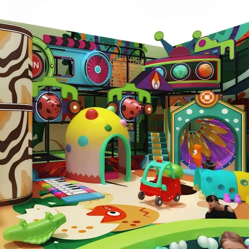 

Indoor soft playground kids slide with plastic ball pool for shopping mall