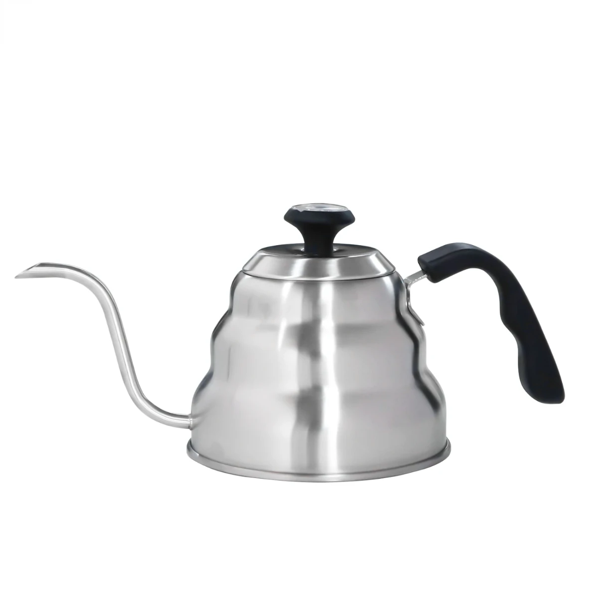 

Pour Over Coffee Kettle Stainless Steel Gooseneck with Thermometer Coffee Tea Pot Drip Coffee all Stovetops Black 1L 1.2L