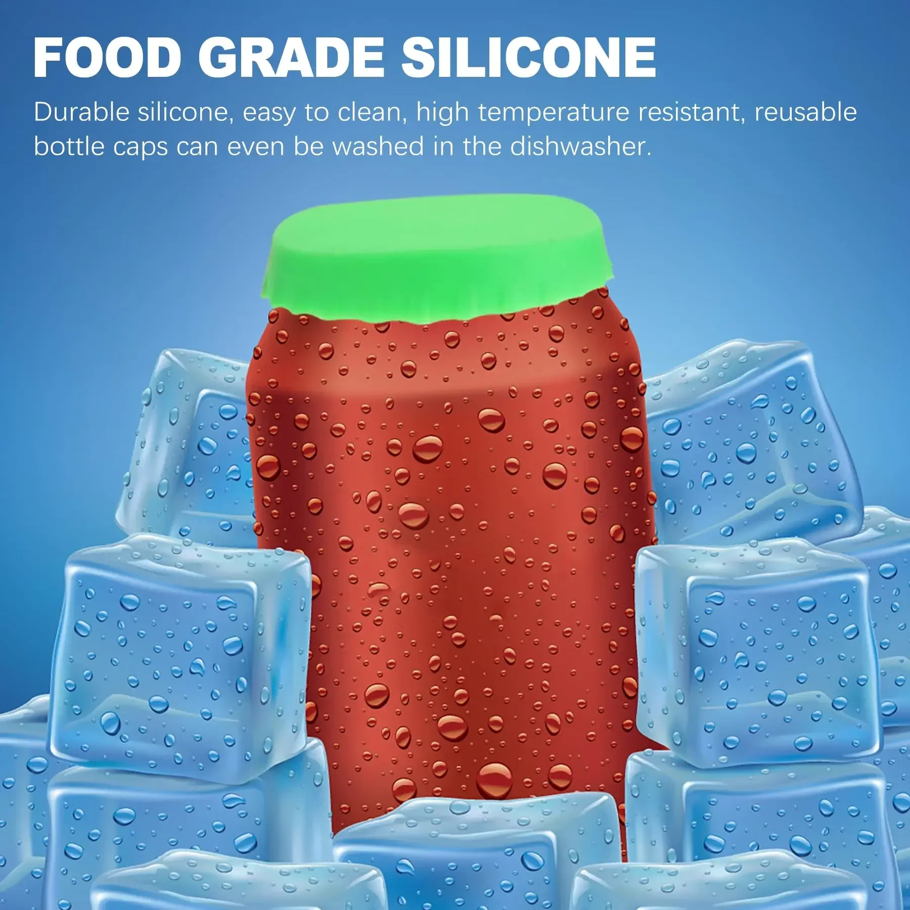 6 pezzi riutilizzabili per bevande coperchi per lattine per bevande coperchi per coperchi di Soda possono sigillare in Silicone tappo di bottiglia coperchio sigillante a prova di perdite