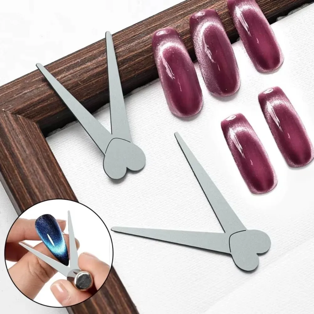 3D Effect Cat Eye Magnet V-Shaped Design Super Strong Magnetic French Cat's Eye Tool Heart Shape Single Head