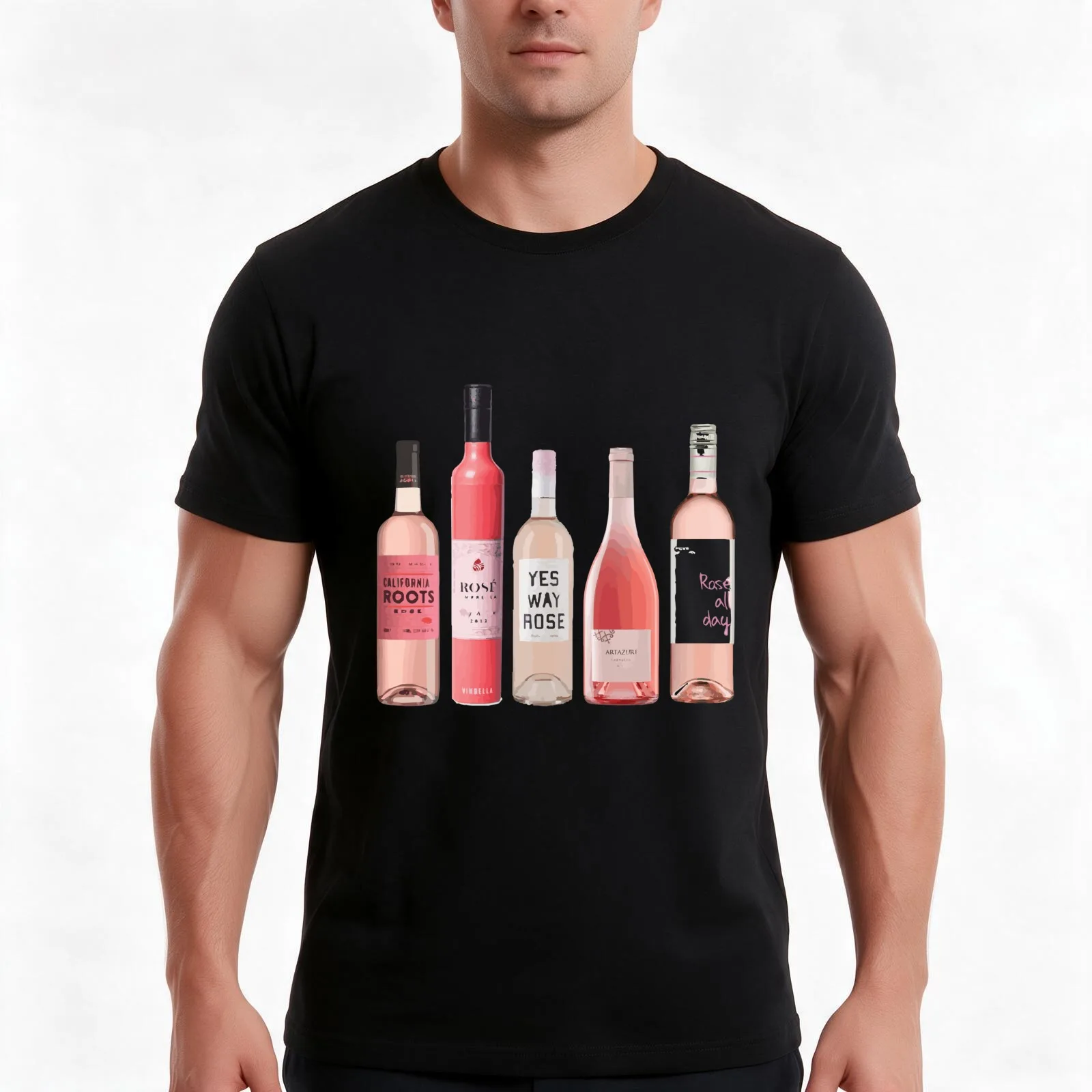 Rosé T-Shirt, Summer Casual Cotton Tee, Oversized Streetwear Tops, Vintage Graphic Print, Loose Fit Short Sleeve, 100% Cotton