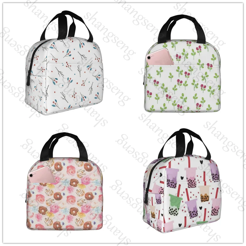

Cartoon fruit flower animals Lunch bag insulated lunch box bag students office workers carry lunchs box bag insulated Lunch Pack