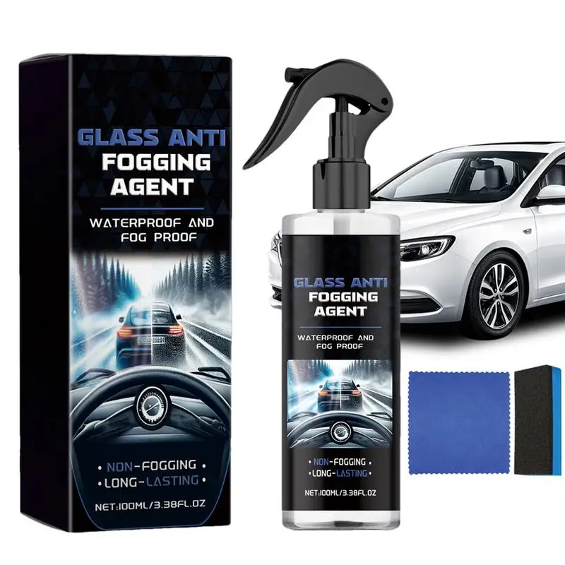 

Effective Car Windshield Spray 100ml Mild Car Antifogging Agent Car Detailing Windshield Fluids Anti-rain For Cars