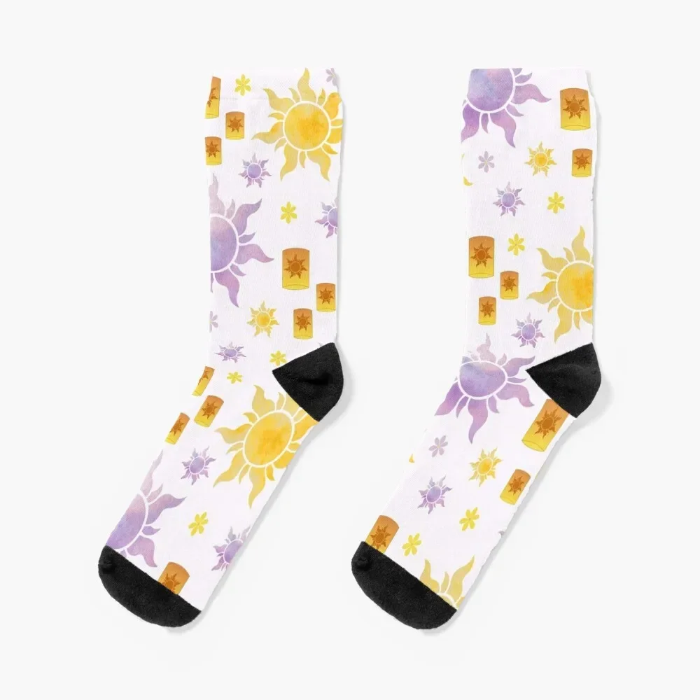 Tangled Sun Pattern Socks funny gift Toe sports winter gifts Woman Socks Men's