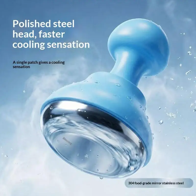 1Pcs Stainless Steel Ice Globes Facial Massager Cryotherapy Tool For Puffiness Relief Pore Minimize Home Skin Care