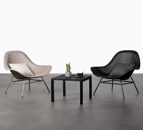 &Outdoor Table and Chair Set, Waterproof and Sunproof Leisure Furniture for Open-air Balconies, Courtyards, Homestays and Villas