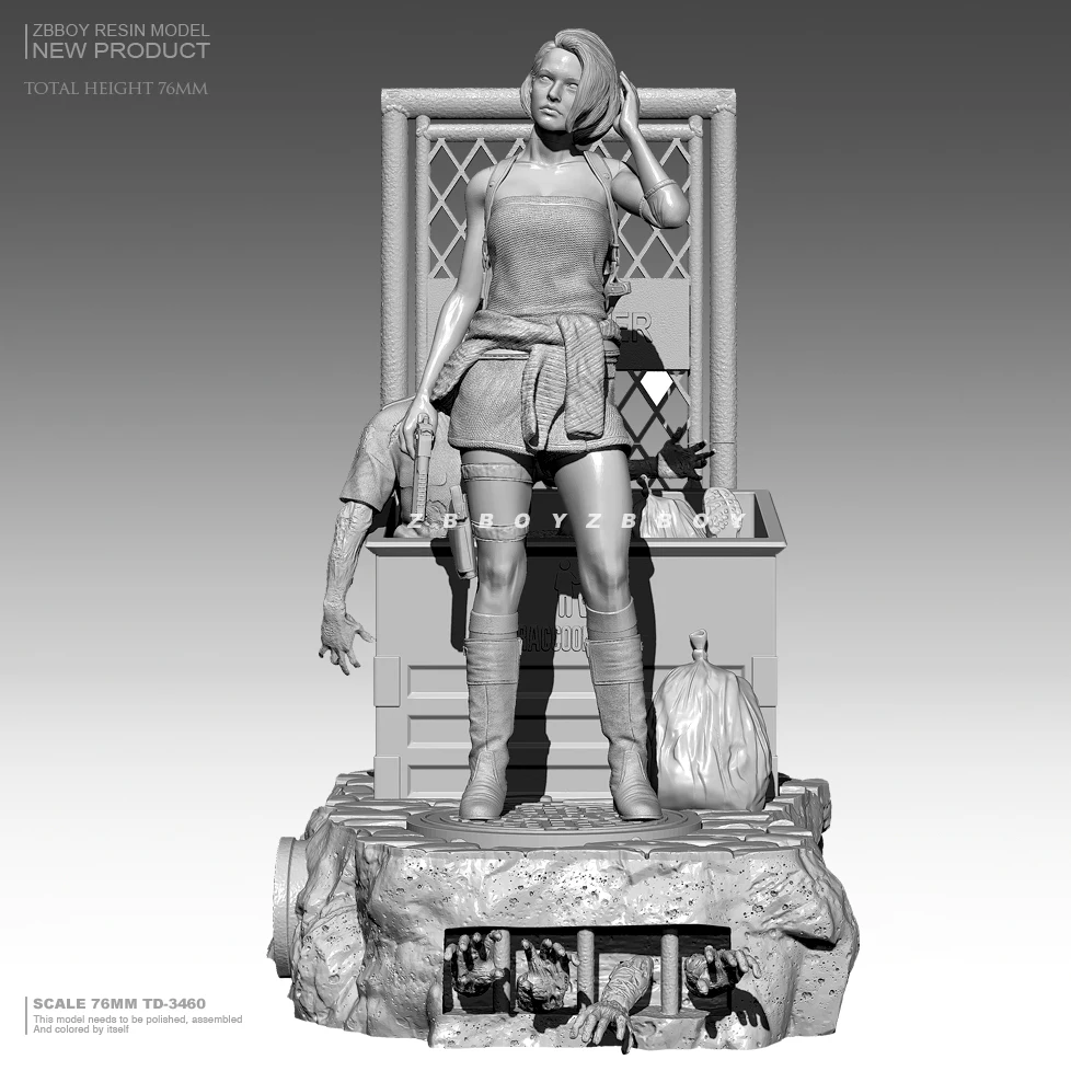 

75mm Resin model kits figure beauty colorless and self-assembled TD-3460