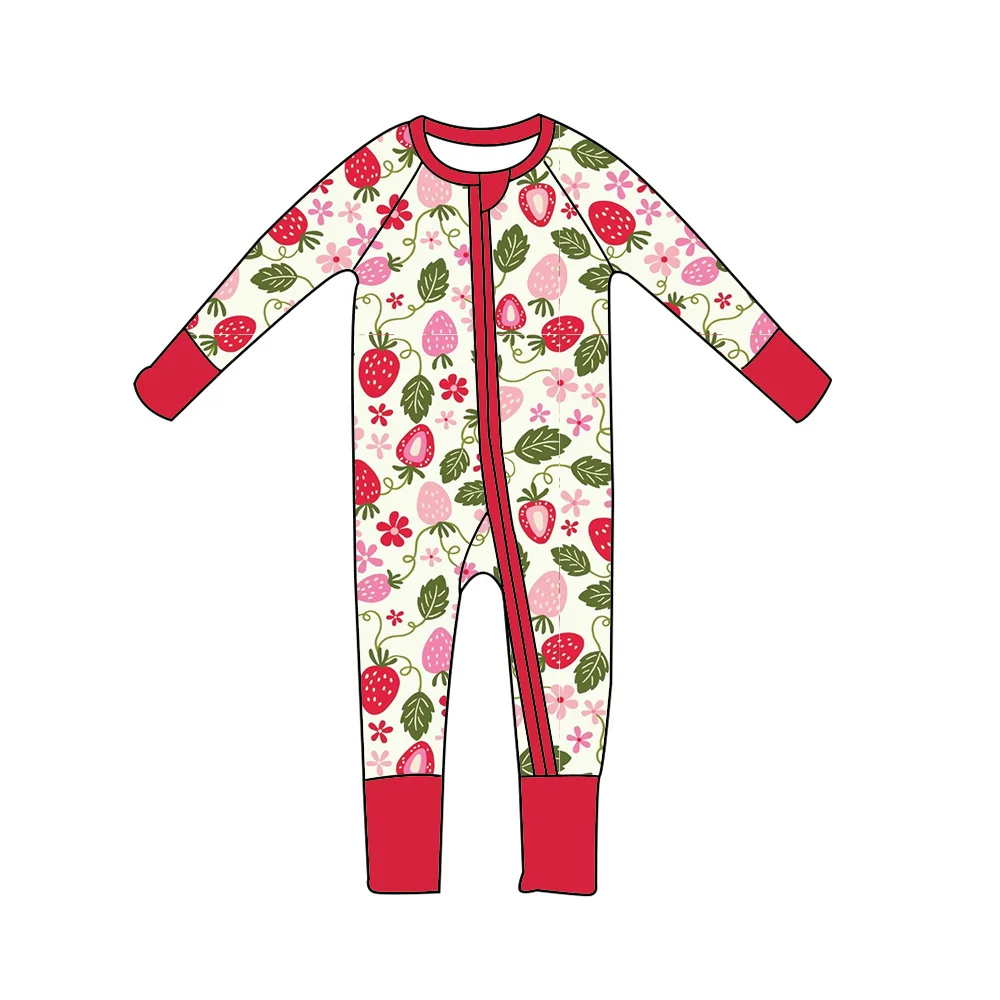 

Высококачественные комбинезоны с круглым вырезом и длинными рукавами для мальчиков и девочек с бантом, цветочными и фруктовыми принтами, молочная шелковая ткань, оптовая продажа