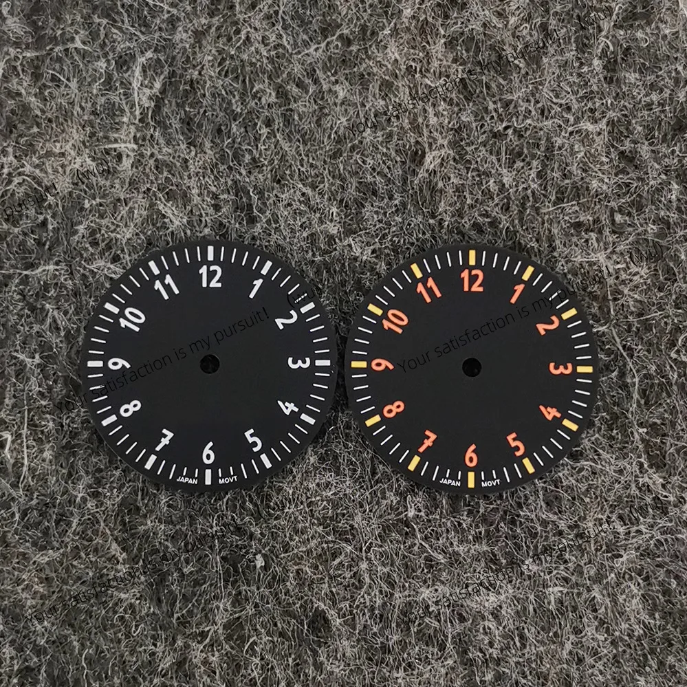 ZOCI-New dial accessories, suitable for NH35/36/4R/7S movement 28.5MM green luminous single calendar without calendar literal