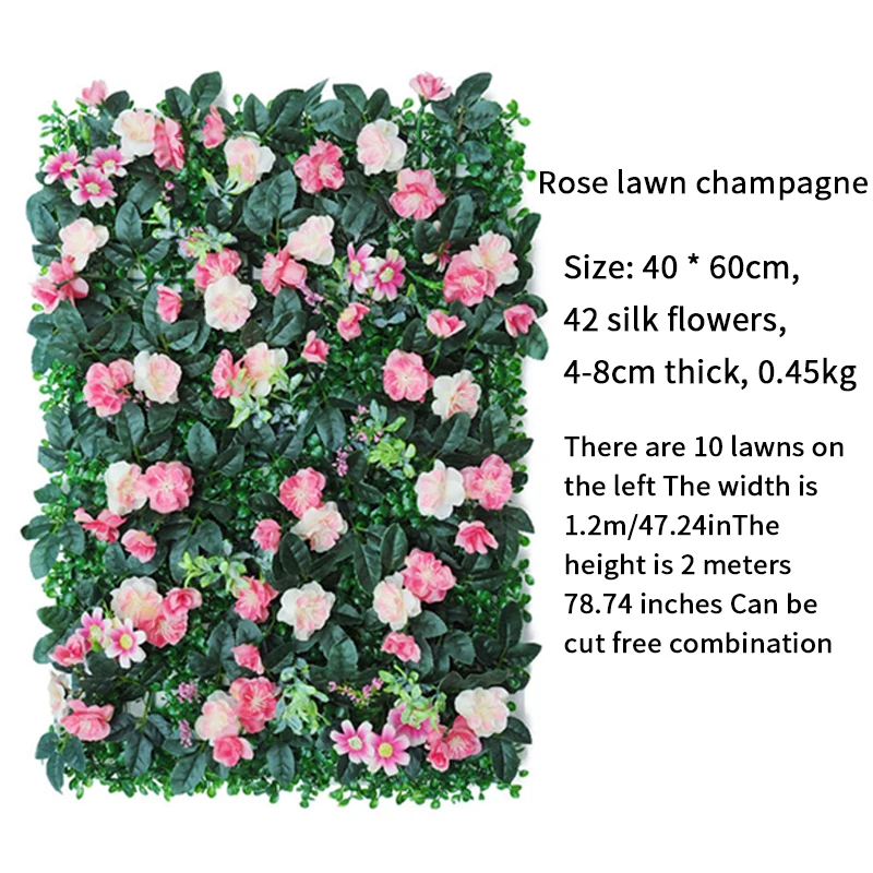 Artificial Green Plant Wall Panel, Fake Plant, Outdoor Home Store Background, New Decoration, 40x60cm
