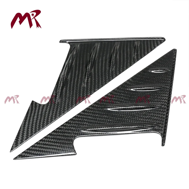 Image of Für BMW G87 M2 G42 M240 G82 G22 M4 G80 M3 G20 G28 Trockene Kohlefaser Spiegel Seitendreieck Spoiler Fenster Windabweiser Abdeckung Auto-Zierleiste