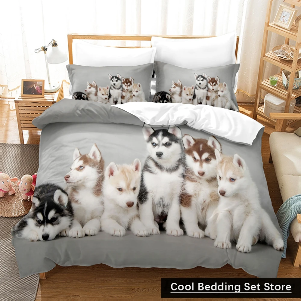 

2014 Cute dog Bedding Set Single Twin Full Queen King Size Pet dog Bed Set Teenager Bedroom Duvetcover Sets 3D Print 034