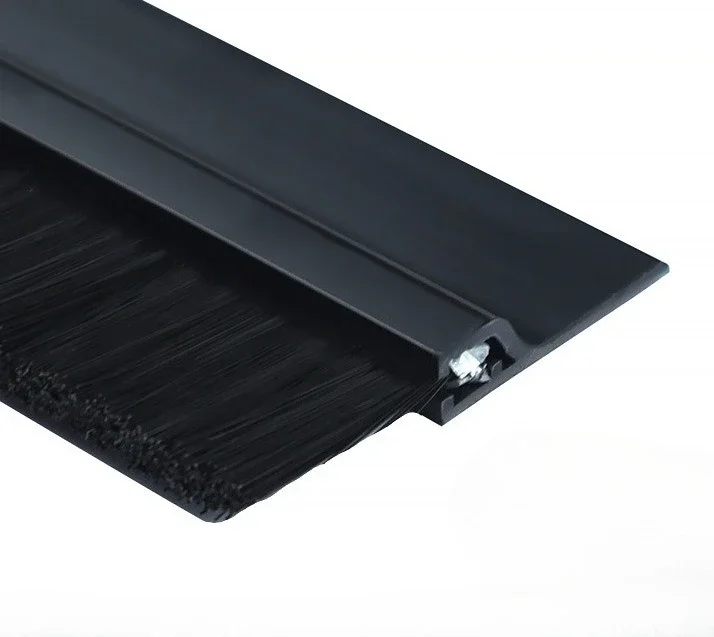 50cmx2pcs Door Sweep Seals Brush Detachable Dismountable 10/20/30/40/50/60/70/90/100mm Door Bottom Sweep Black Nylon Brush